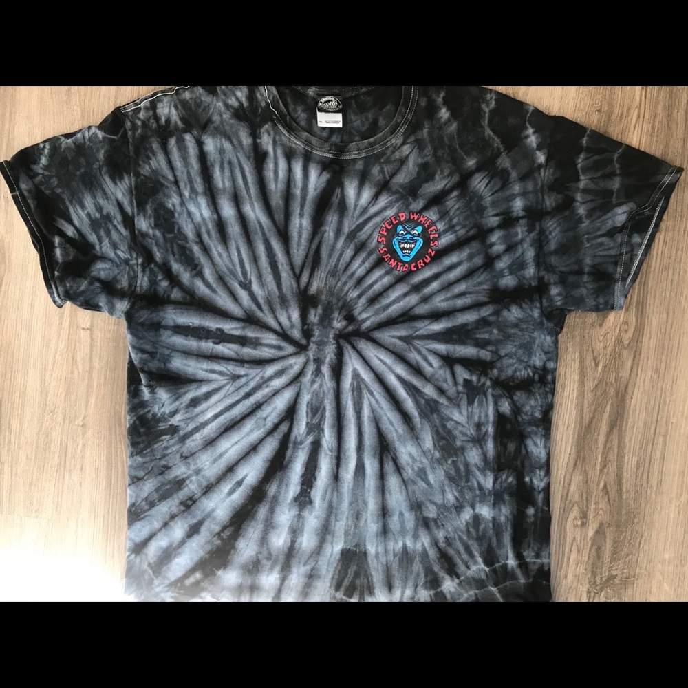 Large Blue Tye Dye Santa Cruz Screaming Hand